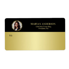 Schwarzes und goldenes Design, Logo oder Foto im g