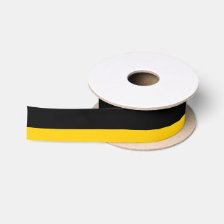 Schwarzes und goldenes Gelb 1,5" weit Satin-Band Satinband