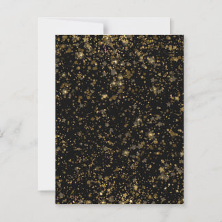 Schwarzes und goldenes Glamour-Konfetti-Muster | L Magneteinladung