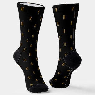 Schwarzes und goldenes minimalistisches modernes I Socken