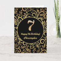 Schwarzes und goldfarbenes Muster am 7. Geburtstag