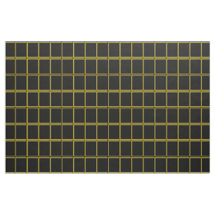 Schwarzes und Goldfensterscheiben-Karo Stoff