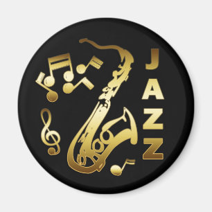 SCHWARZES UND GOLDjazz Magnet