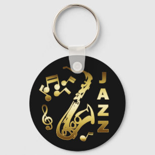 SCHWARZES UND GOLDjazz Schlüsselanhänger