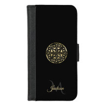 Schwarzes und Goldkeltischer Knoten iPhone