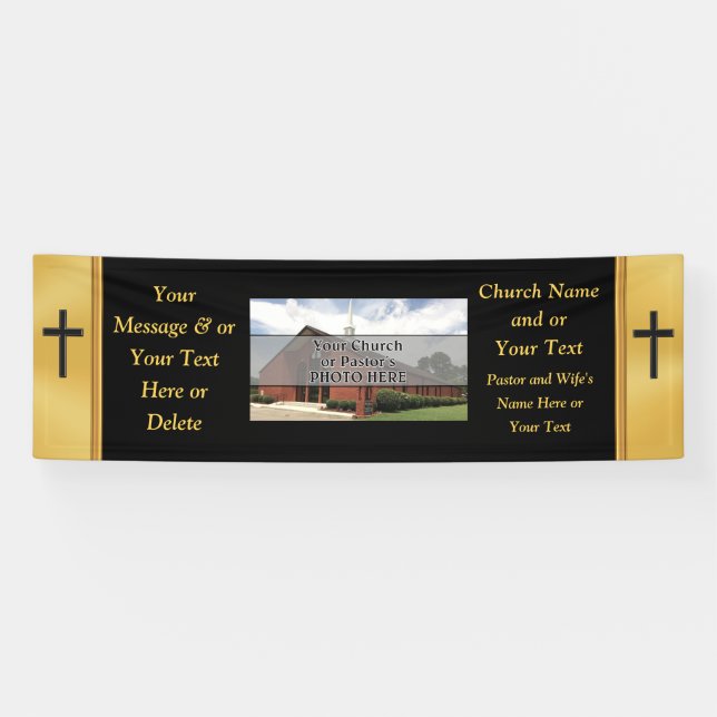 Schwarzes und Goldkundenspezifische Banner (Horizontal)