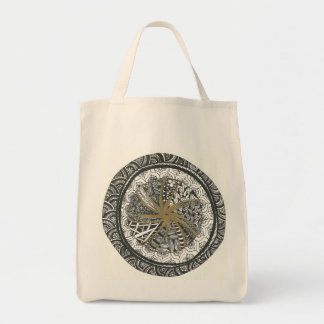 Schwarzes und Goldmandala-Tasche Tragetasche