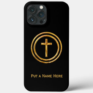 Schwarzes und Goldquernamensschablone Case-Mate iPhone Hülle