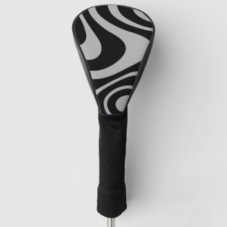 Schwarzes und graues abstraktes, cooles Design für Golf Headcover