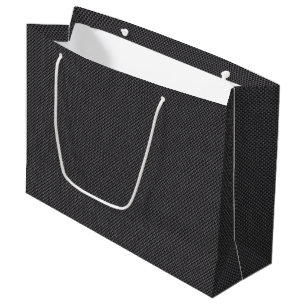 Schwarzes und graues Kohlefasermaterial Große Geschenktüte