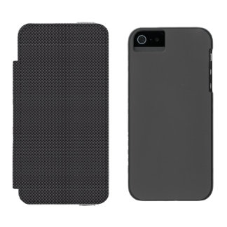 Schwarzes und graues Kohlenstoff-Faser-Polymer Incipio Watson™ iPhone 5 Geldbörsen Hülle