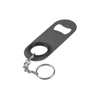 Schwarzes und graues Kohlenstoff-Faser-Polymer Mini Flaschenöffner