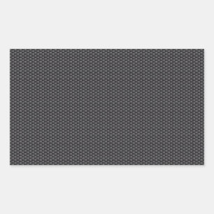Schwarzes und graues Kohlenstoff-Faser-Polymer Rechteckiger Aufkleber