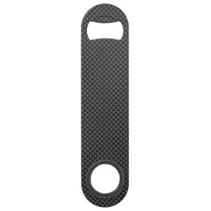 Schwarzes und graues Kohlenstoff-Faser-Polymer Speedflaschenöffner