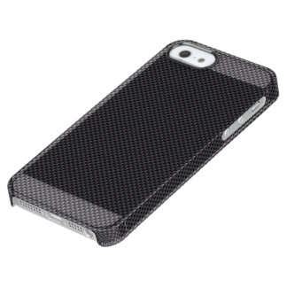 Schwarzes und graues Kohlenstoff-Faser-Polymer Durchsichtige iPhone SE/5/5s Hülle