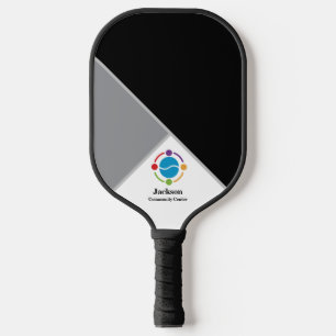 Schwarzes und graues Pickleball-Paddle mit individ Pickleball Schläger