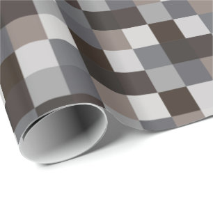 Schwarzes und graues Pixelated Muster Geschenkpapier