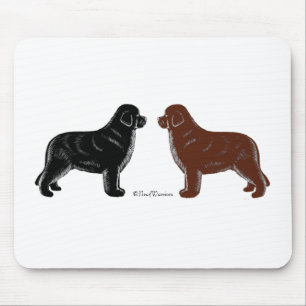 Schwarzes und Hundemausunterlage Browns Mousepad