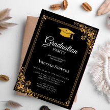 Schwarzes und klassisches Graduierungsoberflächen-