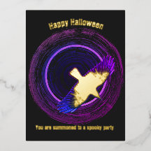 Schwarzes und Lila Crow Halloween