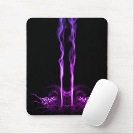 Schwarzes und Lila Drachenrauchen Mousepad