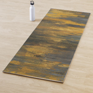 Schwarzes und NaI des Goldabstraktes Druck-  Yogamatte