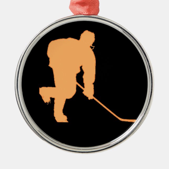 SCHWARZES UND ORANGE SILBERNES ORNAMENT (Vorne)