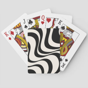 Schwarzes und pastellfarbenes modernes Retro-Welle Spielkarten