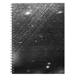 Schwarzes und Regen Notizbuch Notizblock
