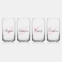 Schwarzes und rosa fancy monogrammiert