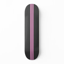 Schwarzes und rosa gestreiftes Skate Deck