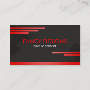 Schwarzes und Rot Visitenkarte