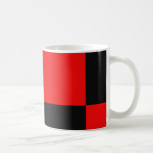 Schwarzes und rotes abstraktes Muster Kaffeetasse