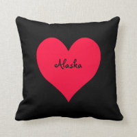 Schwarzes und Rotes Alaska Herz