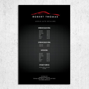 Schwarzes und rotes Auto - Details, Auto repariere Flyer