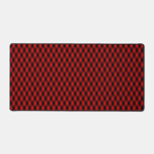 Schwarzes und rotes Diamantmuster  Schreibtischunterlage