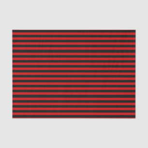 Schwarzes und rotes fettes Streifenmuster Seidenpapier