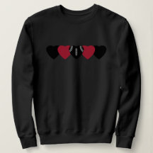 Schwarzes und rotes Herz Football