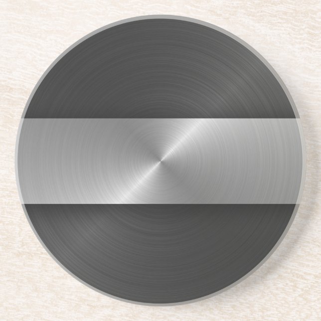 Schwarzes und Stahl Untersetzer (Vorne)