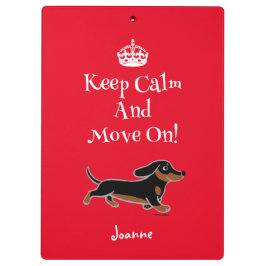 Schwarzes und TAN-Dackel-Betrieb Klemmbrett