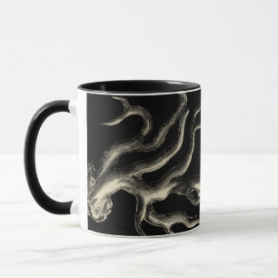 Schwarzes und TAN-Koralle Tasse