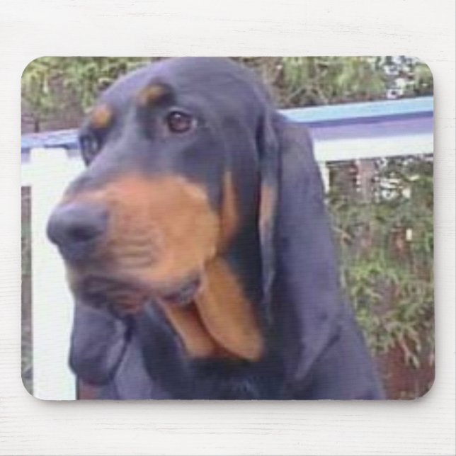 Schwarzes und TANCoonhound Mousepad (Vorne)