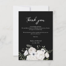 Schwarzes und weißes elegantes Blumenbouquet moder