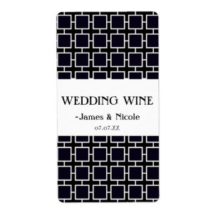 Schwarzes und weißes geometrisches, elegantes Wein