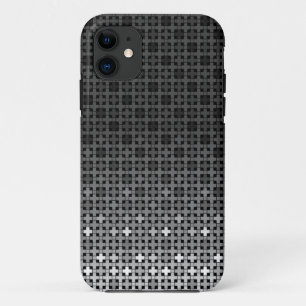 Schwarzes und weißes geometrisches Verlaufs Muster Case-Mate iPhone Hülle