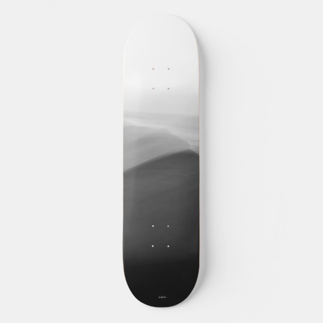 Schwarzes und weißes PhotoSkateboard abstrakt Skateboard (Vorderseite)
