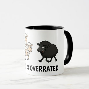 Schwarzes und weißes Schaf Tasse