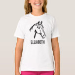 Schwarzes und Weißes T-Shirt<br><div class="desc">Erzählen Sie der Welt, wie viel Sie mit diesem schicken schwarz-weißen Pferd Pferd Liebe haben. Passen Sie die Vorderseite mit Ihrem Namen an, oder fügen Sie etwas auf die Rückseite! Die sauberen Linien und das einfache Design machen diesen T - Shirt zu etwas, das man immer und immer wieder tragen...</div>