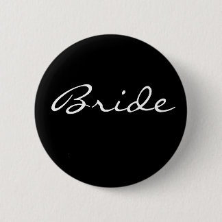 Schwarzes und Whtie Braut-Knopf Button
