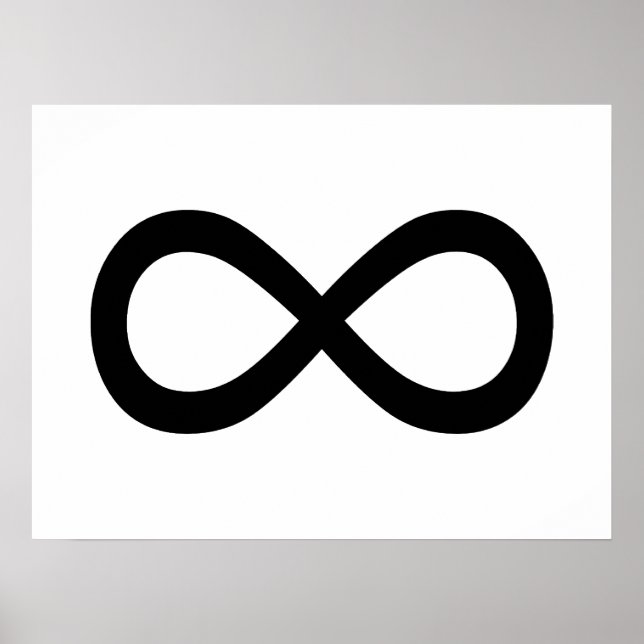 Schwarzes Unendlichsymbol Poster (Vorne)
